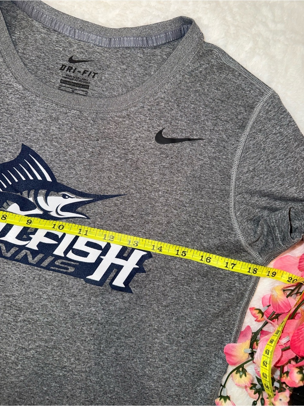 3 x 20 Nike Gray Sailfish Tennis Dri-FIT Short Sleeve Tee Size M - Picture 2 of 5